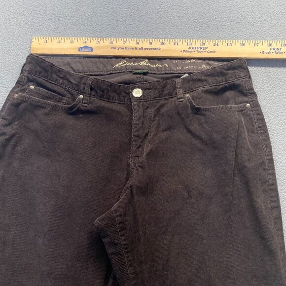 Eddie Bauer Women's Curvy Fit Brown Corduroy Pants Stretch Size 10 Bootcut - Picture 4 of 14
